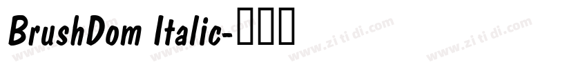 BrushDom Italic字体转换
